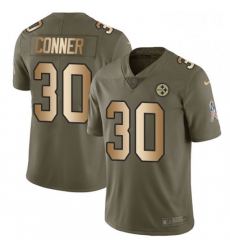 Mens Nike Pittsburgh Steelers 30 James Conner Limited OliveGold 2017 Salute to Service NFL Jersey Mens Nike Pittsburgh Steelers 30 James Conner Limited OliveGold 2017 Salute to Service NFL Jersey