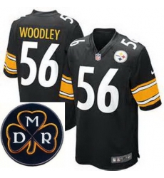 Men's Nike Pittsburgh Steelers #56 Lamarr Woodley Black Elite MDR Dan Rooney Patch Jerseys Men's Nike Pittsburgh Steelers #56 Lamarr Woodley Black Elite MDR Dan Rooney Patch Jerseys
