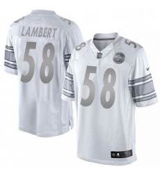 Mens Nike Pittsburgh Steelers 58 Jack Lambert Limited White Platinum NFL Jersey Mens Nike Pittsburgh Steelers 58 Jack Lambert Limited White Platinum NFL Jersey