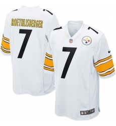 Mens Nike Pittsburgh Steelers 7 Ben Roethlisberger Game White NFL Jersey Mens Nike Pittsburgh Steelers 7 Ben Roethlisberger Game White NFL Jersey