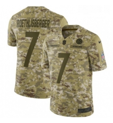Mens Nike Pittsburgh Steelers 7 Ben Roethlisberger Limited Camo 2018 Salute to Service NFL Jersey Mens Nike Pittsburgh Steelers 7 Ben Roethlisberger Limited Camo 2018 Salute to Service NFL Jersey