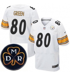 Men's Nike Pittsburgh Steelers #80 Ladarius Green Elite White NFL MDR Dan Rooney Patch Jersey Men's Nike Pittsburgh Steelers #80 Ladarius Green Elite White NFL MDR Dan Rooney Patch Jersey