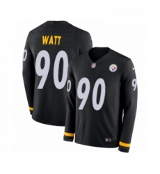 Mens Nike Pittsburgh Steelers 90 T J Watt Limited Black Therma Long Sleeve NFL Jersey Mens Nike Pittsburgh Steelers 90 T J Watt Limited Black Therma Long Sleeve NFL Jersey