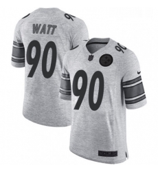 Mens Nike Pittsburgh Steelers 90 T J Watt Limited Gray Gridiron II NFL Jersey Mens Nike Pittsburgh Steelers 90 T J Watt Limited Gray Gridiron II NFL Jersey