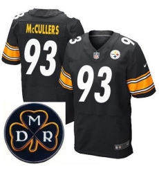 Men's Nike Pittsburgh Steelers #93 Dan McCullers Elite Black NFL MDR Dan Rooney Patch Jersey Men's Nike Pittsburgh Steelers #93 Dan McCullers Elite Black NFL MDR Dan Rooney Patch Jersey