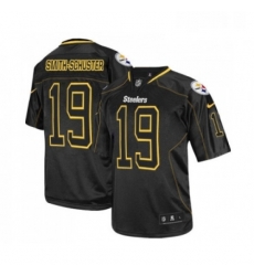 Mens Pittsburgh Steelers 19 JuJu Smith Schuster Elite Lights Out Black Football Jersey Mens Pittsburgh Steelers 19 JuJu Smith Schuster Elite Lights Out Black Football Jersey