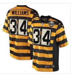 New Pittsburgh Steelers #34 DeAngelo Williams Yellow Black Alternate 80TH Throwback Mens Stitched NFL Elite Jersey New Pittsburgh Steelers #34 DeAngelo Williams Yellow Black Alternate 80TH Throwback Mens Stitched NFL Elite Jersey