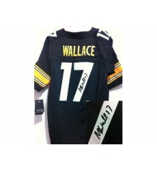Nike Pittsburgh Steelers 17 Mike Wallace Black Elite Signed NFL Jersey Nike Pittsburgh Steelers 17 Mike Wallace Black Elite Signed NFL Jersey