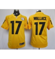 Nike Pittsburgh Steelers 17 Mike Wallace Yellow Limited NFL Jersey Nike Pittsburgh Steelers 17 Mike Wallace Yellow Limited NFL Jersey