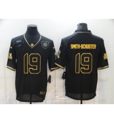 Nike Pittsburgh Steelers 19 JuJu Smith Schuster Black Gold 2020 Salute To Service Limited Jersey Nike Pittsburgh Steelers 19 JuJu Smith Schuster Black Gold 2020 Salute To Service Limited Jersey