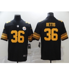 Nike Pittsburgh Steelers 36 Jerome Bettis Black Color Rush Limited Jersey Nike Pittsburgh Steelers 36 Jerome Bettis Black Color Rush Limited Jersey