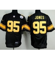 Nike Pittsburgh Steelers 95 Jarvis Jones Black Elite Gold No. NFL Jersey Nike Pittsburgh Steelers 95 Jarvis Jones Black Elite Gold No. NFL Jersey