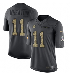 Nike Steelers #11 Markus Wheaton Black Mens Stitched NFL Limited 2016 Salute to Service Jersey Nike Steelers #11 Markus Wheaton Black Mens Stitched NFL Limited 2016 Salute to Service Jersey