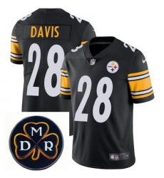 Nike Steelers #28 Sean Davis Black Mens NFL Vapor Untouchable Limited Stitched With MDR Dan Rooney Patch Jersey Nike Steelers #28 Sean Davis Black Mens NFL Vapor Untouchable Limited Stitched With MDR Dan Rooney Patch Jersey
