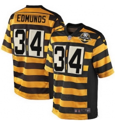 Nike Steelers #34 Terrell Edmunds Yellow Black Alternate Mens Stitched NFL 80TH Throwback Elite Jersey Nike Steelers #34 Terrell Edmunds Yellow Black Alternate Mens Stitched NFL 80TH Throwback Elite Jersey