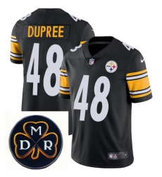 Nike Steelers #48 Bud Dupree Black Mens NFL Vapor Untouchable Limited Stitched With MDR Dan Rooney Patch Jersey Nike Steelers #48 Bud Dupree Black Mens NFL Vapor Untouchable Limited Stitched With MDR Dan Rooney Patch Jersey