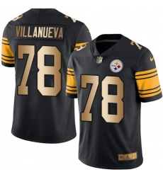 Nike Steelers #78 Alejandro Villanueva Black Mens Stitched NFL Limited Gold Rush Jersey Nike Steelers #78 Alejandro Villanueva Black Mens Stitched NFL Limited Gold Rush Jersey