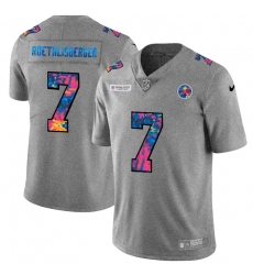Pittsburgh Steelers 7 Ben Roethlisberger Men Nike Multi Color 2020 NFL Crucial Catch NFL Jersey Greyheather Pittsburgh Steelers 7 Ben Roethlisberger Men Nike Multi Color 2020 NFL Crucial Catch NFL Jersey Greyheather