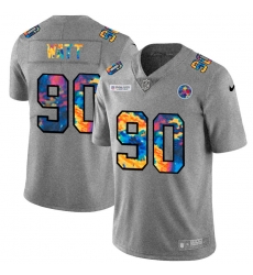 Pittsburgh Steelers 90 T J Watt Men Nike Multi Color 2020 NFL Crucial Catch NFL Jersey Greyheather Pittsburgh Steelers 90 T J Watt Men Nike Multi Color 2020 NFL Crucial Catch NFL Jersey Greyheather