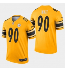 Pittsburgh Steelers 90 T.J. Watt Inverted Legend Gold Jersey Pittsburgh Steelers 90 T.J. Watt Inverted Legend Gold Jersey