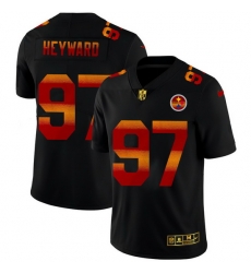 Pittsburgh Steelers 97 Cameron Heyward Men Black Nike Red Orange Stripe Vapor Limited NFL Jersey Pittsburgh Steelers 97 Cameron Heyward Men Black Nike Red Orange Stripe Vapor Limited NFL Jersey