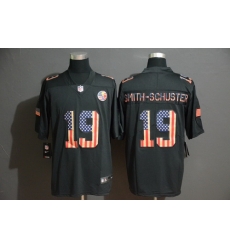 Steelers 19 JuJu Smith Schuster 2019 Black Salute To Service USA Flag Fashion Limited Jersey Steelers 19 JuJu Smith Schuster 2019 Black Salute To Service USA Flag Fashion Limited Jersey