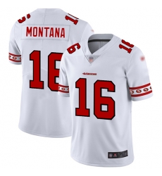 49ers 16 Joe Montana White Mens Stitched Football Limited Team Logo Fashion Jersey 49ers 16 Joe Montana White Mens Stitched Football Limited Team Logo Fashion Jersey