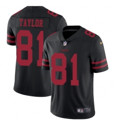 Men Nike 49ers #81 Trent Taylor Black Alternate Stitched NFL Vapor Untouchable Limited Jersey Men Nike 49ers #81 Trent Taylor Black Alternate Stitched NFL Vapor Untouchable Limited Jersey