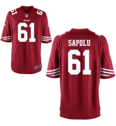 Men Nike 49ers Jesse Sapolu 61 Stitched Red NFL Jersey Men Nike 49ers Jesse Sapolu 61 Stitched Red NFL Jersey