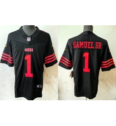 Men San Francisco 49ers 1 Deebo Samuel SR Black 2024 F U S E Vapor Untouchable Limited Stitched Football Jersey Men San Francisco 49ers 1 Deebo Samuel SR Black 2024 F U S E Vapor Untouchable Limited Stitched Football Jersey