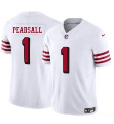 Men San Francisco 49ers 1 Ricky Pearsall New White 2025 F U S E Vapor Untouchable Limited Stitched Football Jersey Men San Francisco 49ers 1 Ricky Pearsall New White 2025 F U S E Vapor Untouchable Limited Stitched Football Jersey