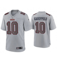 Men San Francisco 49ers 10 Jimmy Garoppolo Grey Atmosphere Fashion Stitched Game Jersey Men San Francisco 49ers 10 Jimmy Garoppolo Grey Atmosphere Fashion Stitched Game Jersey