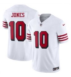 Men San Francisco 49ers 10 Mac Jones New White 2025 F U S E Vapor Untouchable Limited Stitched Football Jersey Men San Francisco 49ers 10 Mac Jones New White 2025 F U S E Vapor Untouchable Limited Stitched Football Jersey