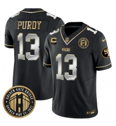 Men San Francisco 49ers 13 Brock Purdy Black F U S E Golden Gate Bridge With 1 Star C Patch Vapor Limited Stitched Football Jersey Men San Francisco 49ers 13 Brock Purdy Black F U S E Golden Gate Bridge With 1 Star C Patch Vapor Limited Stitched Football Jersey
