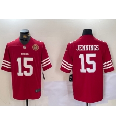 Men San Francisco 49ers 15 Jauan Jennings Red Vapor Untouchable Limited Stitched Jersey Men San Francisco 49ers 15 Jauan Jennings Red Vapor Untouchable Limited Stitched Jersey