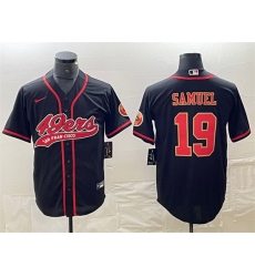 Men San Francisco 49ers 19 Deebo Samuel Black With Patch Cool Base Stitched Baseball Jersey Men San Francisco 49ers 19 Deebo Samuel Black With Patch Cool Base Stitched Baseball Jersey