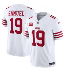 Men San Francisco 49ers 19 Deebo Samuel White 2023 F U S E With 1 Star C Patch Vapor Untouchable Limited Stitched Football Jersey Men San Francisco 49ers 19 Deebo Samuel White 2023 F U S E With 1 Star C Patch Vapor Untouchable Limited Stitched Football Jersey