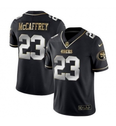 Men San Francisco 49ers 23 Christian McCaffrey Black Gold Stitched Jersey Men San Francisco 49ers 23 Christian McCaffrey Black Gold Stitched Jersey
