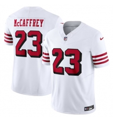 Men San Francisco 49ers 23 Christian McCaffrey New White 2023 F U S E Vapor Untouchable Limited Stitched Football Jersey Men San Francisco 49ers 23 Christian McCaffrey New White 2023 F U S E Vapor Untouchable Limited Stitched Football Jersey