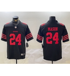 Men San Francisco 49ers 24 Jordan Mason Black Vapor Untouchable Limited Stitched Jersey Men San Francisco 49ers 24 Jordan Mason Black Vapor Untouchable Limited Stitched Jersey