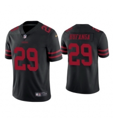 Men San Francisco 49ers 29 Talanoa Hufanga Black Vapor Limited Jersey Men San Francisco 49ers 29 Talanoa Hufanga Black Vapor Limited Jersey