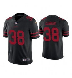 Men San Francisco 49ers 38 Deommodore Lenoir Black Vapor Limited Jersey Men San Francisco 49ers 38 Deommodore Lenoir Black Vapor Limited Jersey