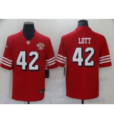 Men San Francisco 49ers 42 Lott Red 75th Nike Vapor Untouchable Limited 2021 NFL Jersey Men San Francisco 49ers 42 Lott Red 75th Nike Vapor Untouchable Limited 2021 NFL Jersey