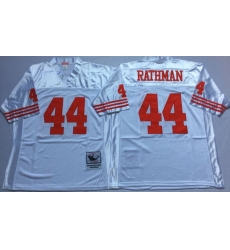Men San Francisco 49ers 44 Tom Rathman White M&N Throwback Jersey Men San Francisco 49ers 44 Tom Rathman White M&N Throwback Jersey