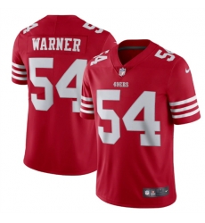 Men San Francisco 49ers 54 Fred Warner 2022 New Scarlet Vapor Untouchable Stitched Football Jersey Men San Francisco 49ers 54 Fred Warner 2022 New Scarlet Vapor Untouchable Stitched Football Jersey