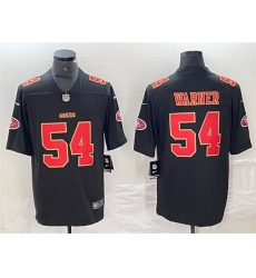 Men San Francisco 49ers 54 Fred Warner Black Vapor Untouchable Limited Stitched Jersey Men San Francisco 49ers 54 Fred Warner Black Vapor Untouchable Limited Stitched Jersey