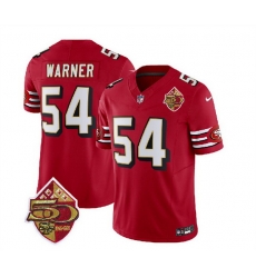 Men San Francisco 49ers 54 Fred Warner Red 2023 F U S E 50th Patch Throwback Stitched Football Jersey Men San Francisco 49ers 54 Fred Warner Red 2023 F U S E 50th Patch Throwback Stitched Football Jersey