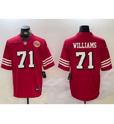 Men San Francisco 49ers 71 Trent Williams Red Vapor Untouchable Limited Stitched Football Jersey 2 Men San Francisco 49ers 71 Trent Williams Red Vapor Untouchable Limited Stitched Football Jersey 2