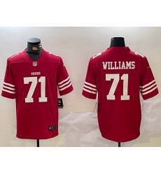 Men San Francisco 49ers 71 Trent Williams Red Vapor Untouchable Limited Stitched Football Jersey Men San Francisco 49ers 71 Trent Williams Red Vapor Untouchable Limited Stitched Football Jersey