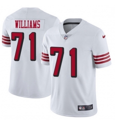 Men San Francisco 49ers 71 Trent Williams White Rush Men Stitched NFL Vapor Untouchable Limited Jersey Men San Francisco 49ers 71 Trent Williams White Rush Men Stitched NFL Vapor Untouchable Limited Jersey